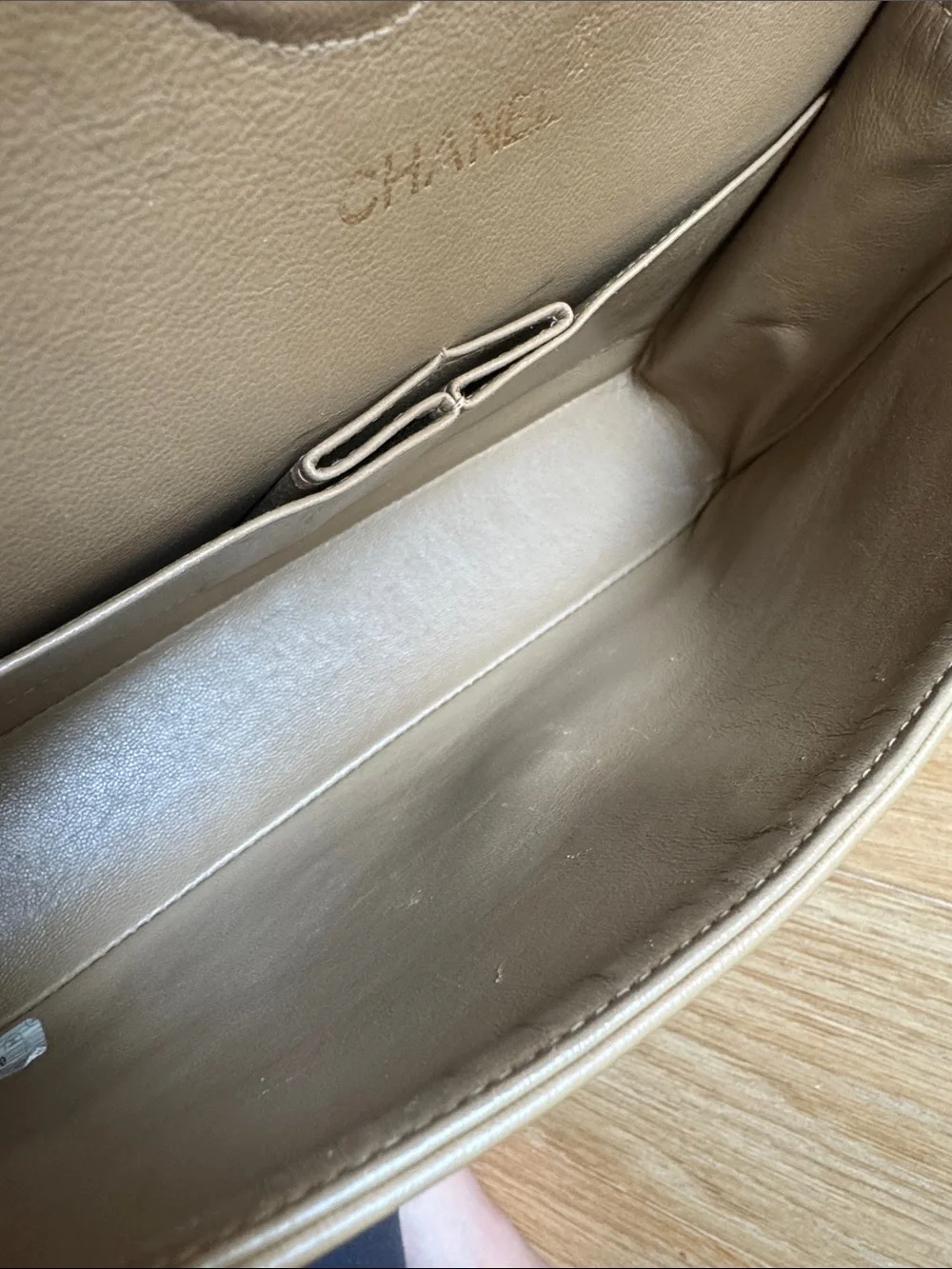 Vintage Chanel Medium Classic Flap Beige